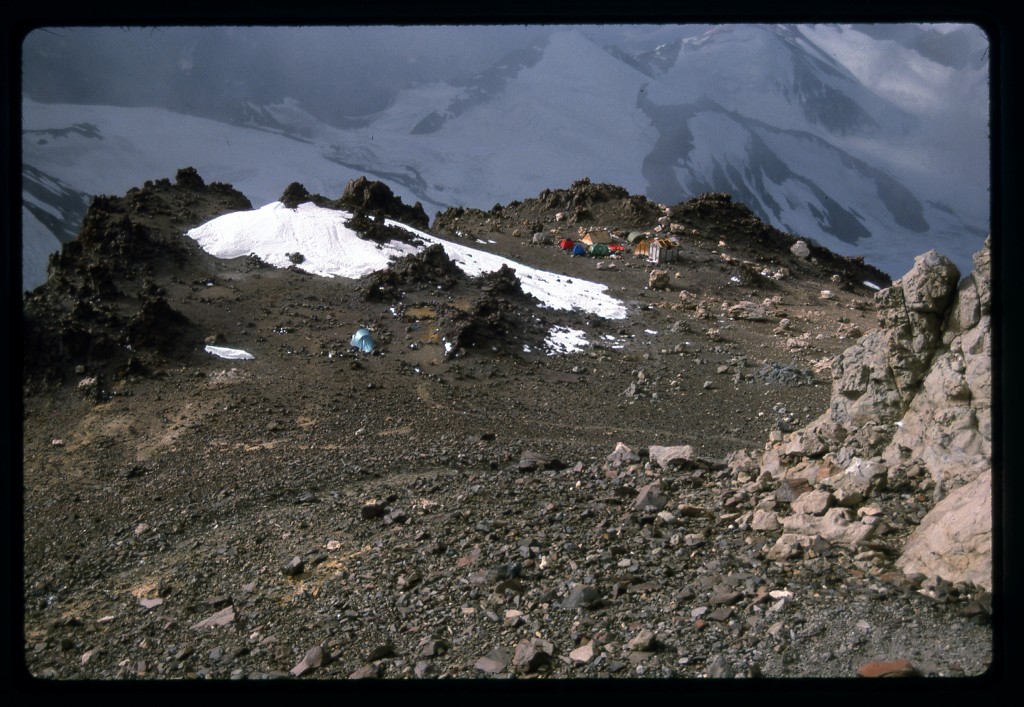 Looking down to my tent and Berlin camp at 7:00 PM