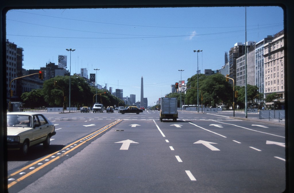 Avenida 9 de julio in Buenos Aires, the widest street in the world