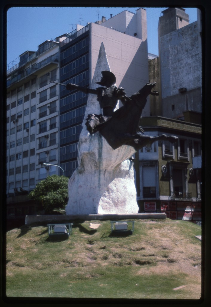 A statue of Don Quixote