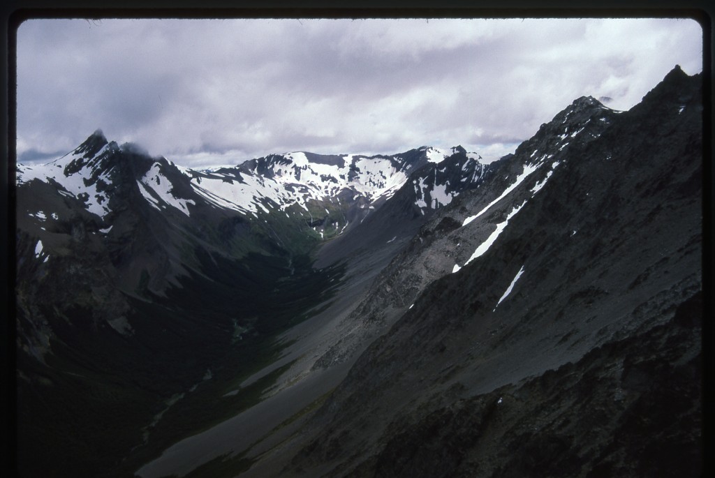 From our summit, looking north into the Martial Mountains