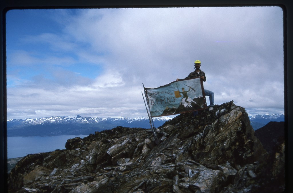 The banner on the summit.