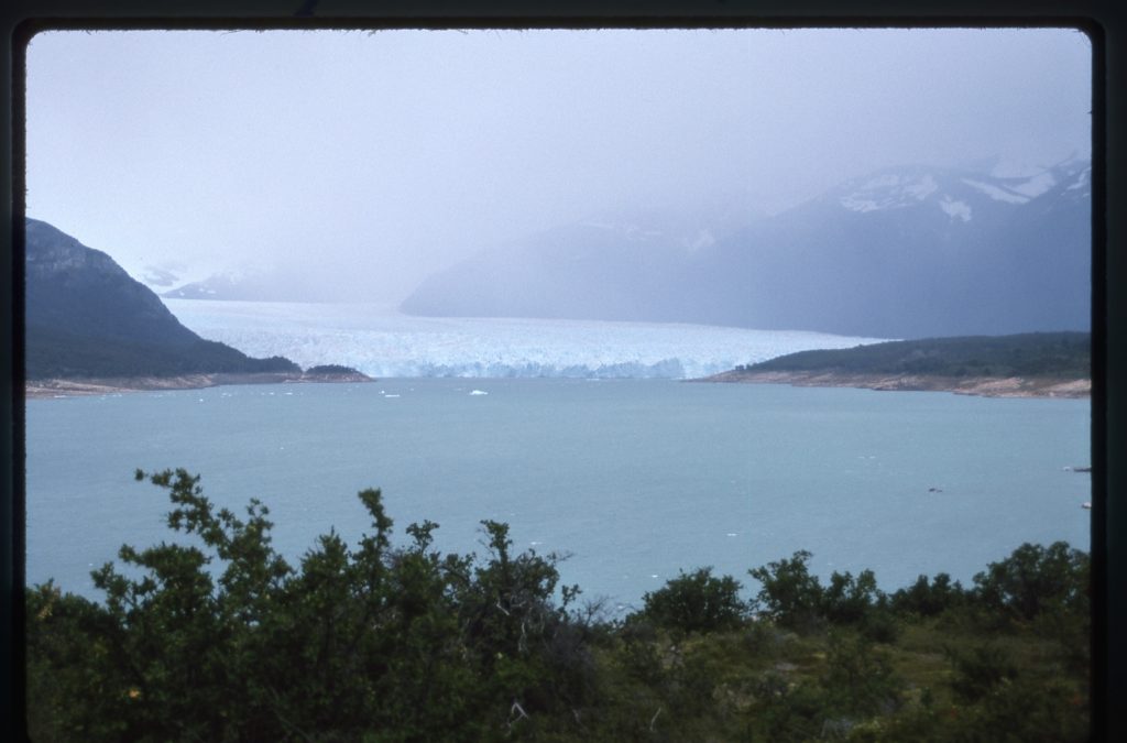 Our first glimpse of the glacier