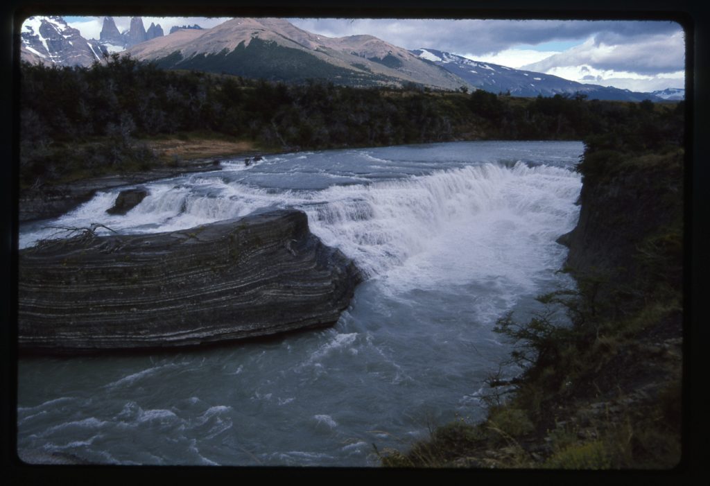 A waterfall on the Rio Paine