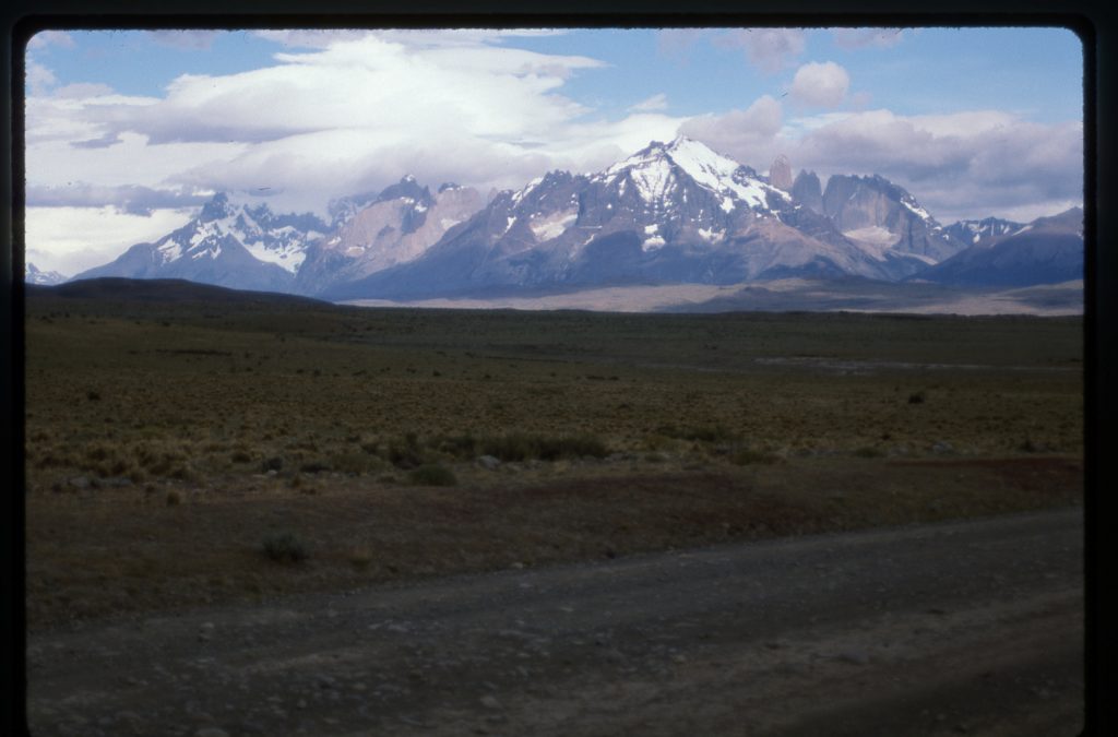 Looking west to the Cordillera del Paine