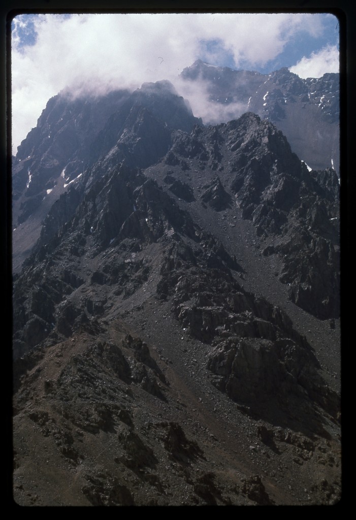 Looking northwest from Cerro Iluso way up to Cerro Falso Santa Elena