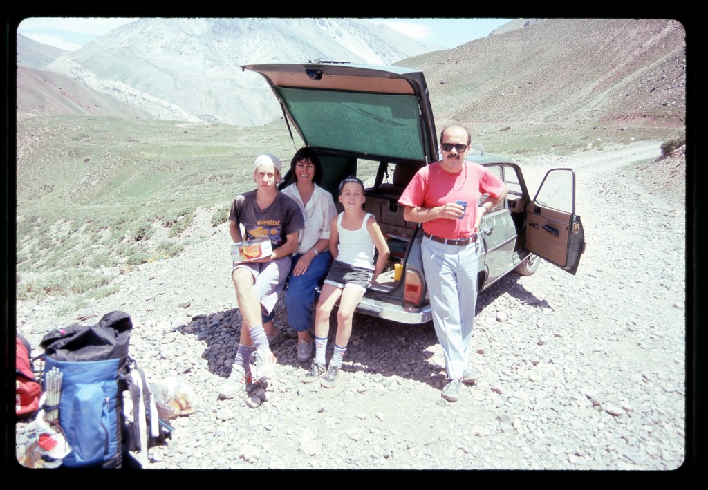 The Cangiani family. From left to right: Adrián; María Teresa; Nicolas; Daniel