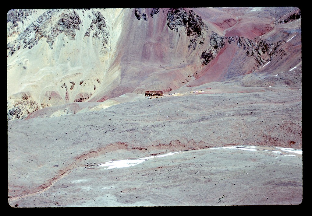 Here's a look down to a hotel they were building at around 14,000'