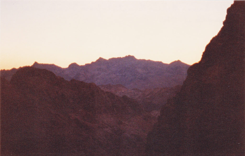 Dawn, looking east-southeast to Mohave Peak