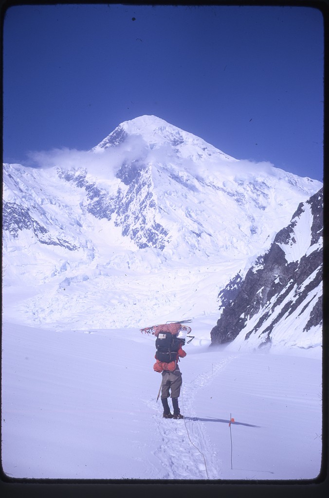 On the Newton Glacier on the way to Camp Three