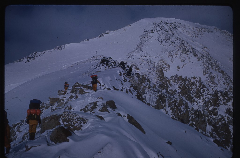 On the ridge on the way to Camp Three