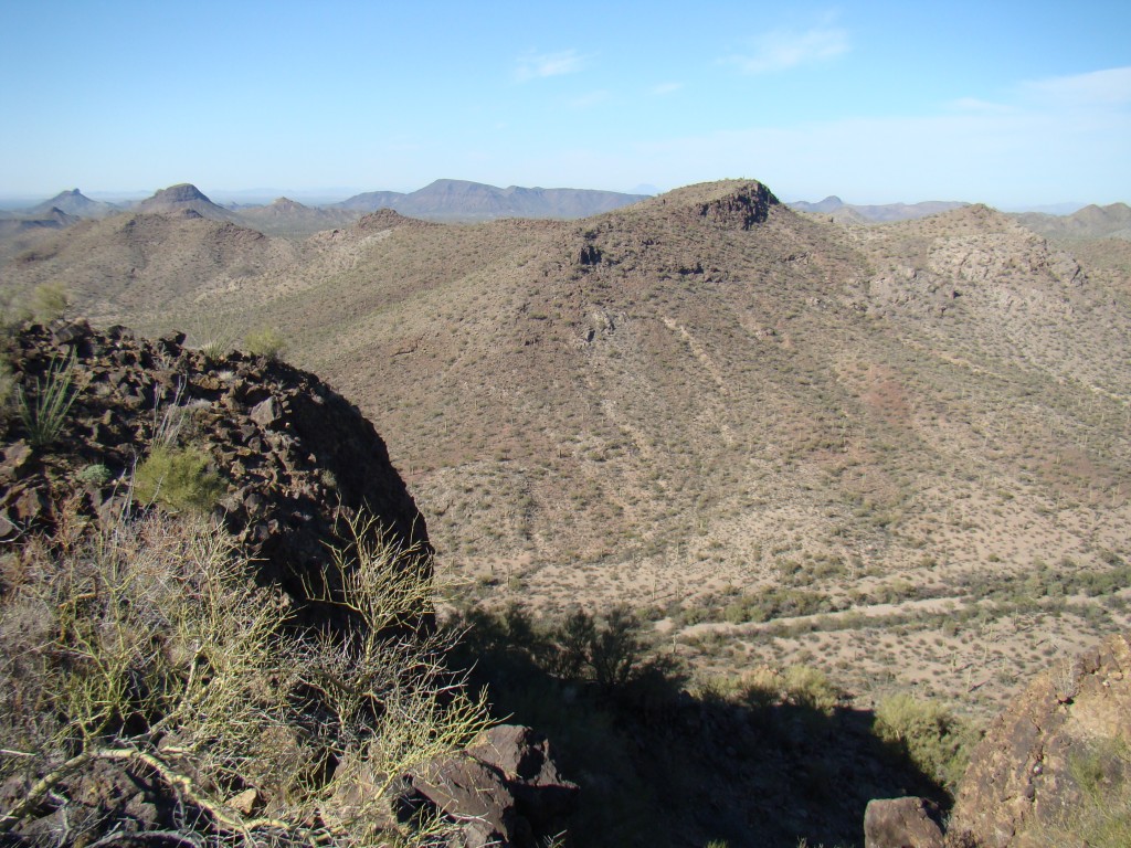 Looking from the top of Peak 2922, northwest to Peak 2949