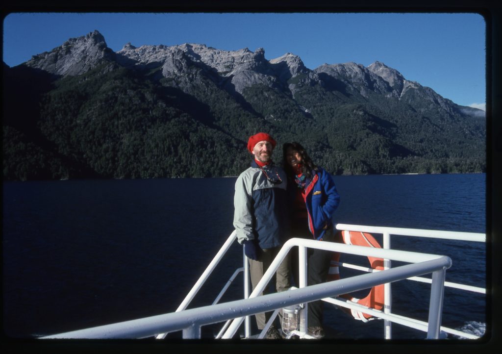 Australians Alan and Suzanne, on the ferry along the Brazo Puerto Blest of Lago Nahuel Huapu in Argentina