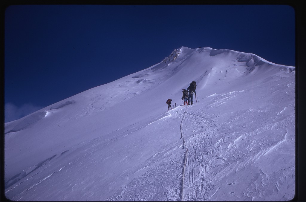 The summit climb, over the West Peak