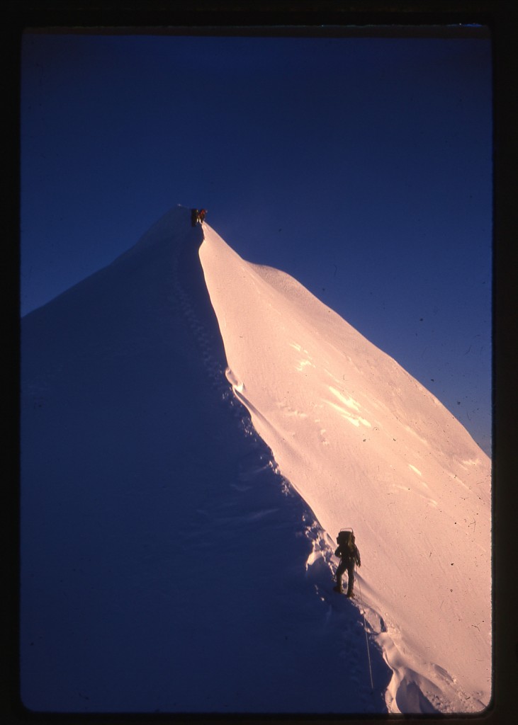 The final part of the summit climb
