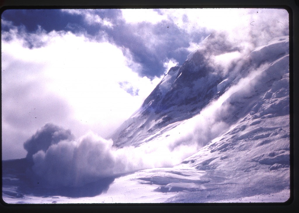 Avalanche seen from Base Camp