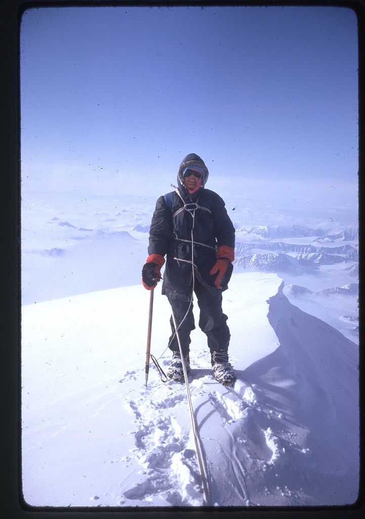 Barbara Lilley on the summit of Mt. St. Elias