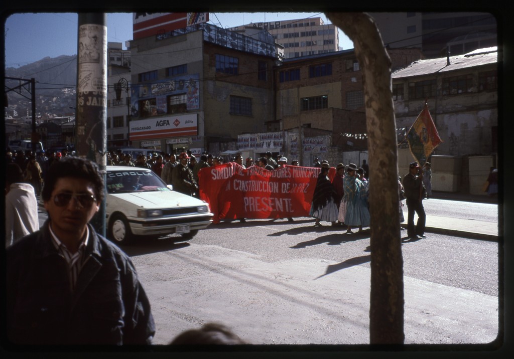 7-5-96 protest of La Paz city workers #2
