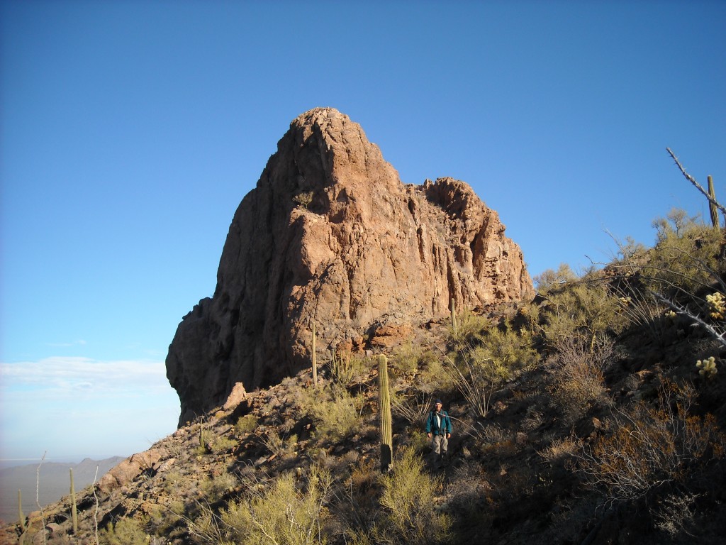 Looking north to the outlier