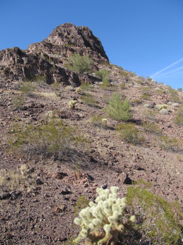 The second peak - our route was up the left skyline.