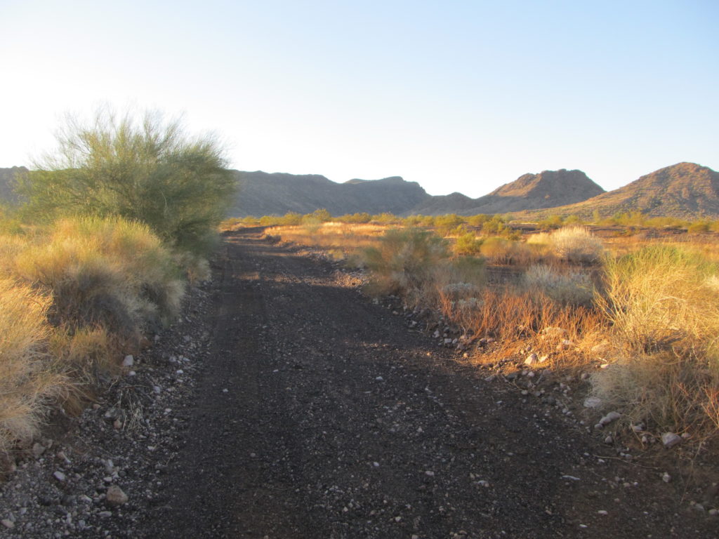 Where the road became narrow.