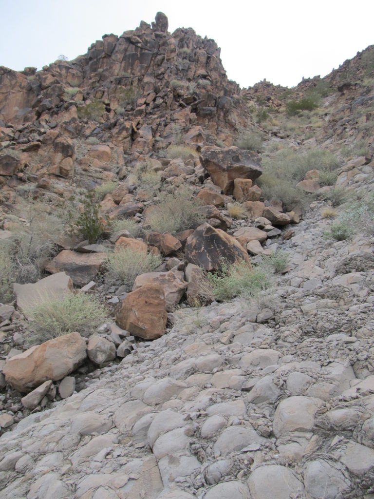 Strange rock along our route to the top.