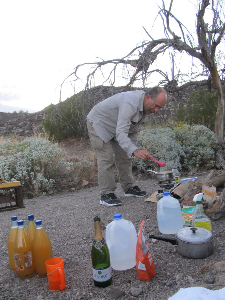 Supper at camp