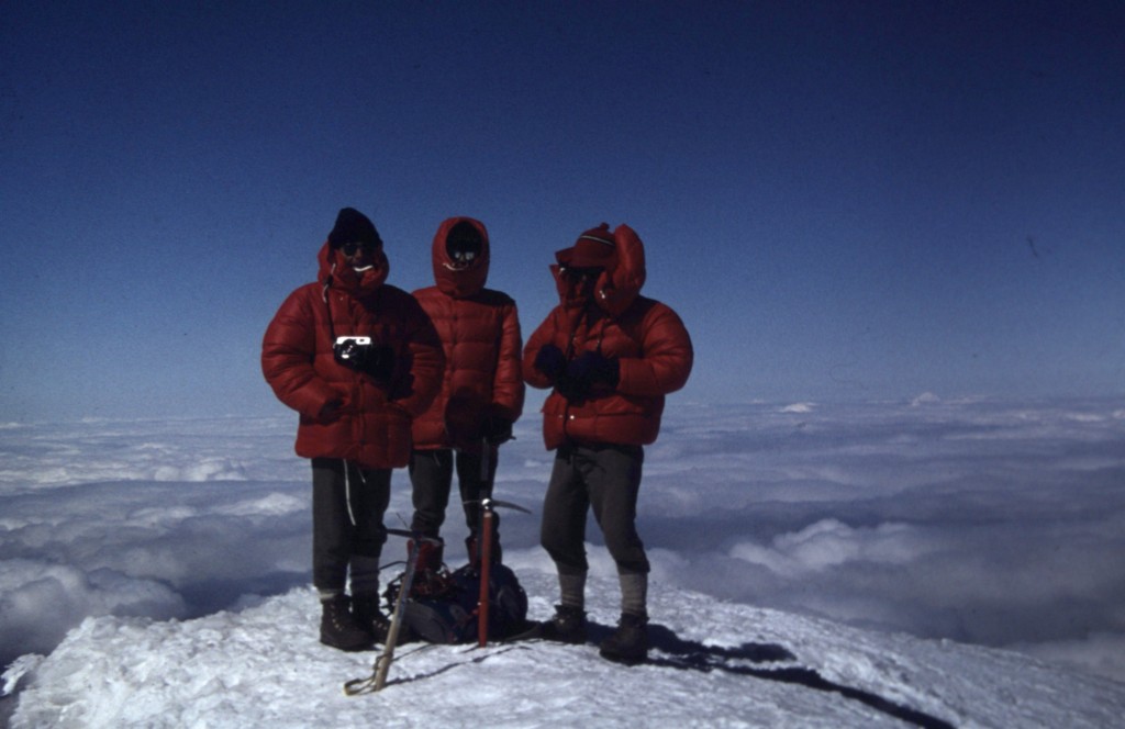 Left to right, Ken, Brian and the Desert Mountaineer on the summit