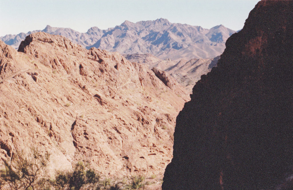 Another look to Mohave Peak from the saddle at 1,780 feet