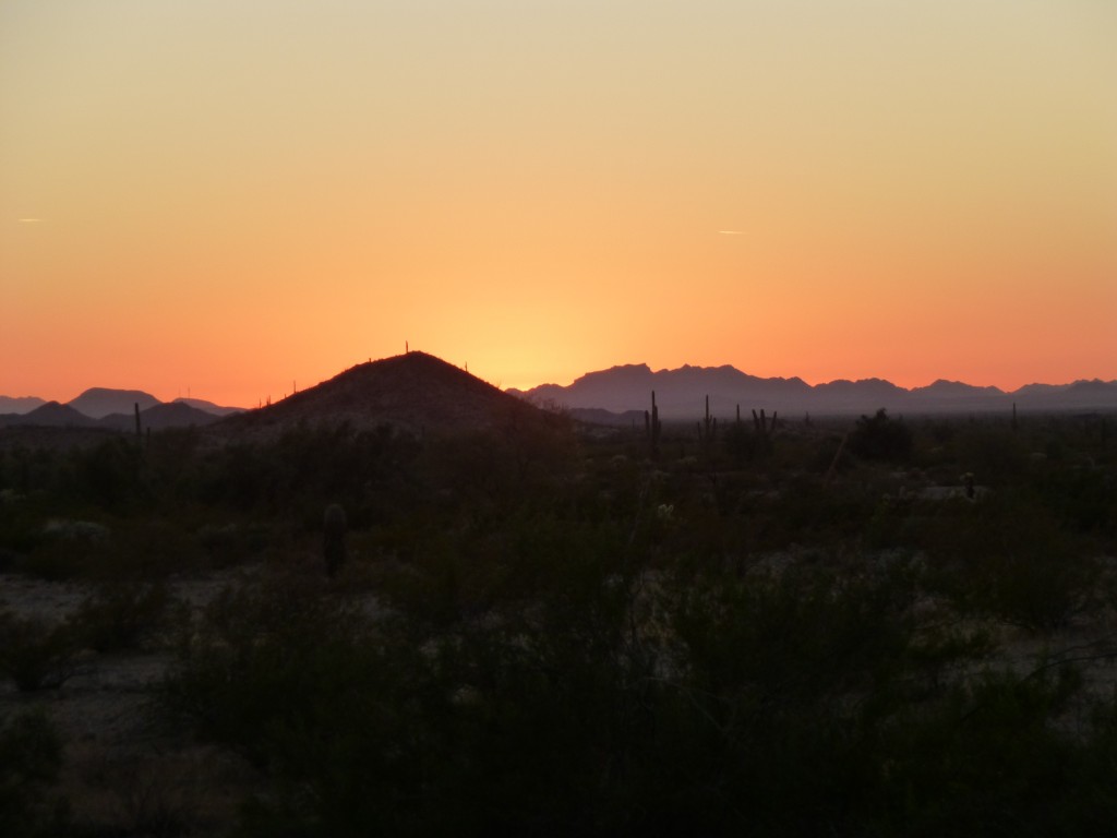 Looking west over to the distant south end of the Sierra Pinta