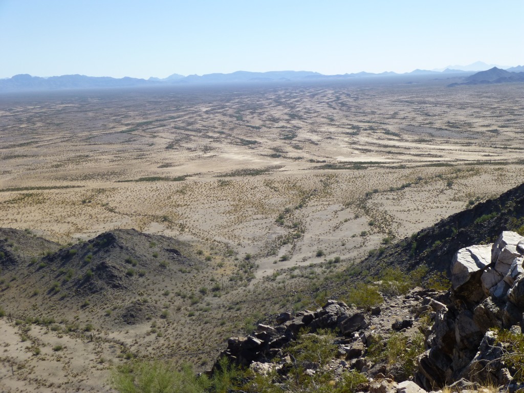 Looking southeast up the Growler Valley from the summit of Peak 1474