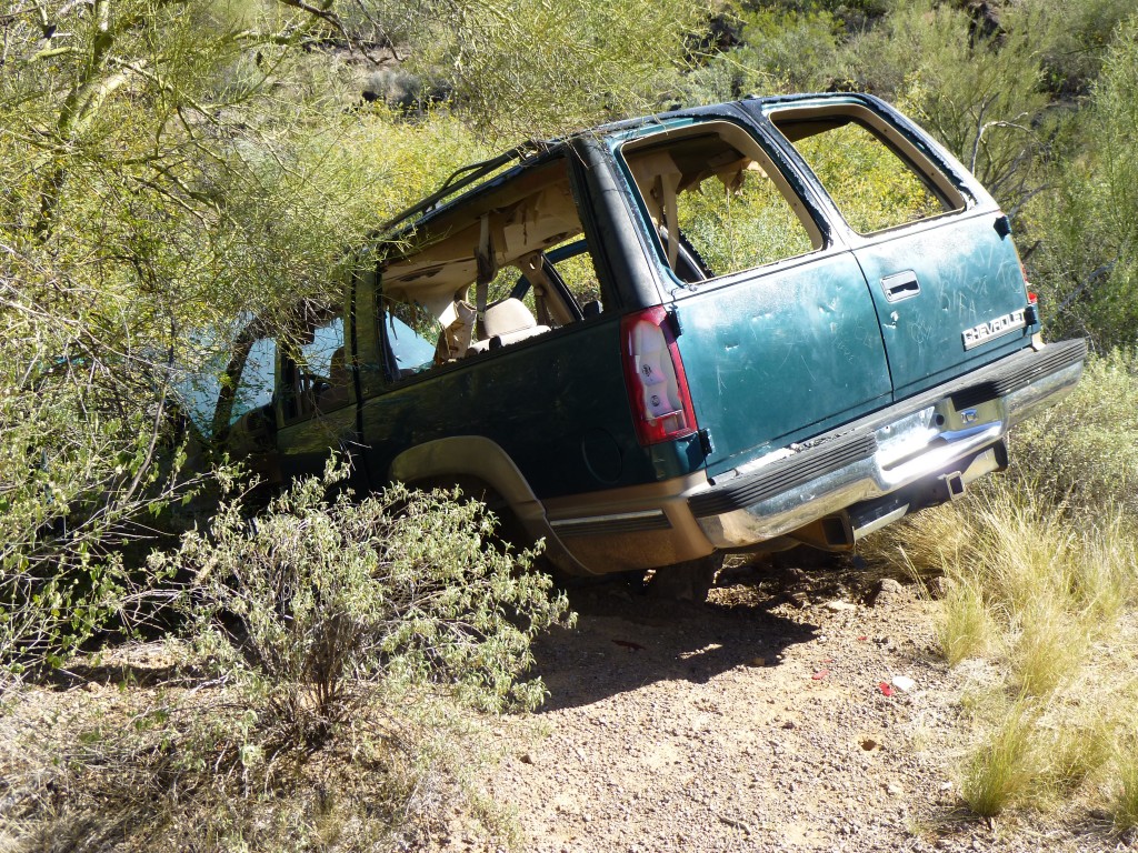 Stolen vehicle just inside the Organ Pipe boundary