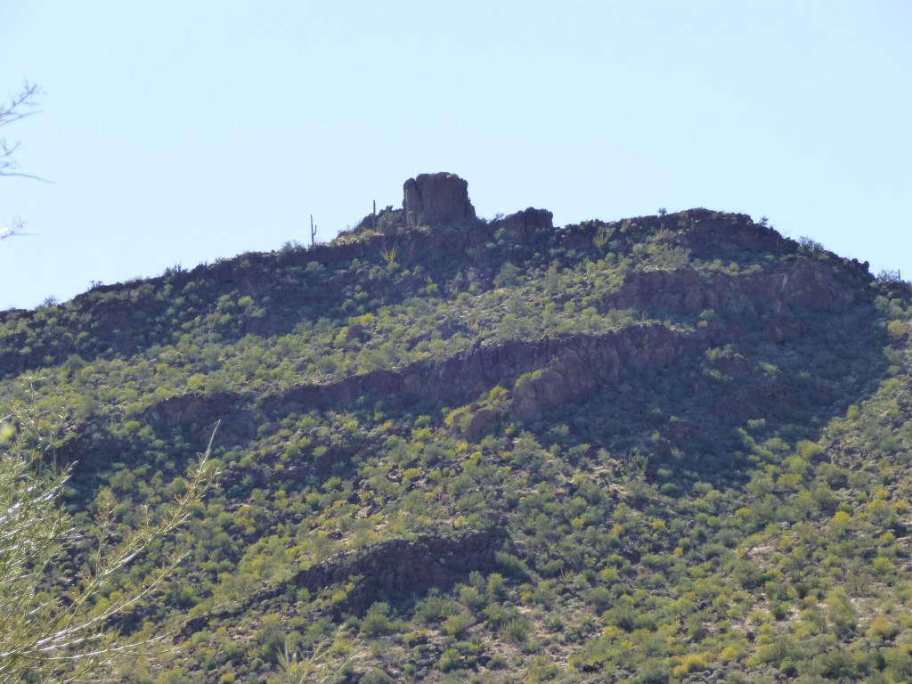 Looking southwest up to the summit of Peak 2771