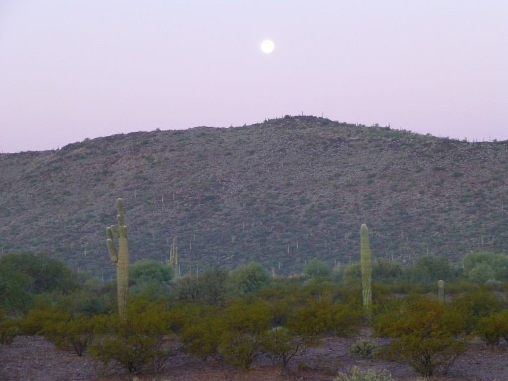 Full moon setting over Peak 2161 