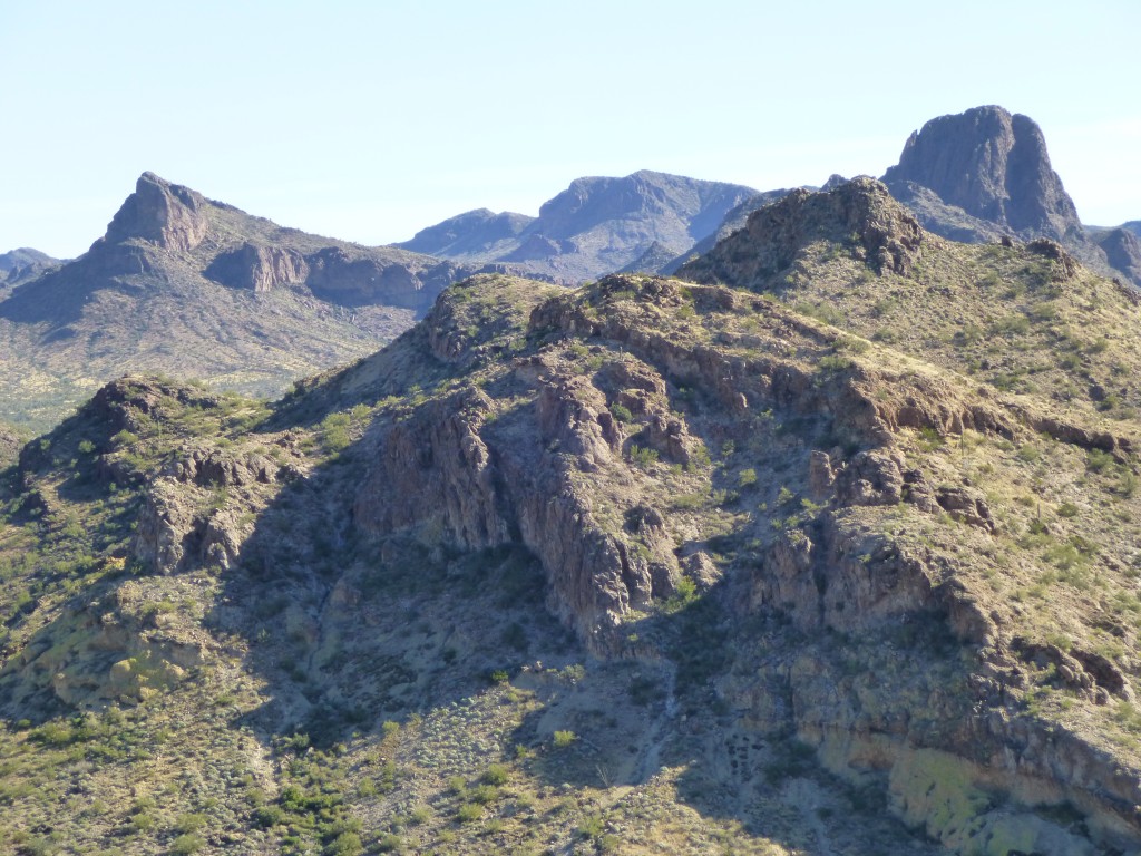 Looking southeast from Peak 2660, to yesterday's climbing