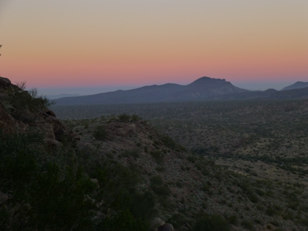 Looking west, just before sunrise.
