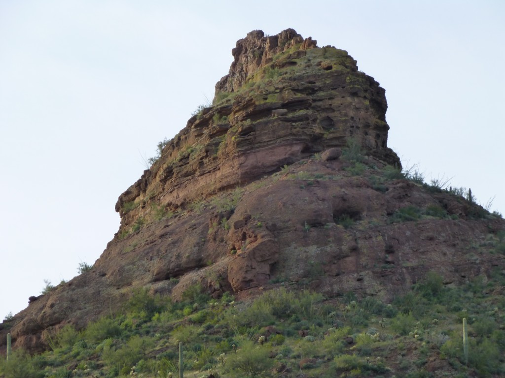 Peak 2725, the southern of the Feet, as seen from the saddle between the two