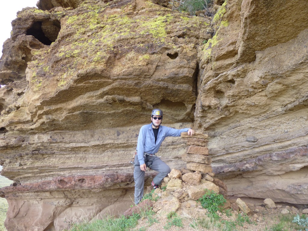 The rock pile left by Bob's party.