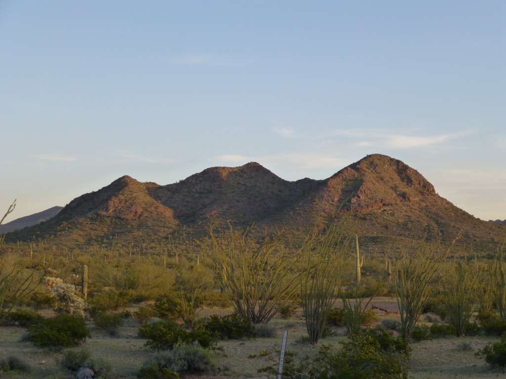 Peak 1850, to the south of my campsite at sundown