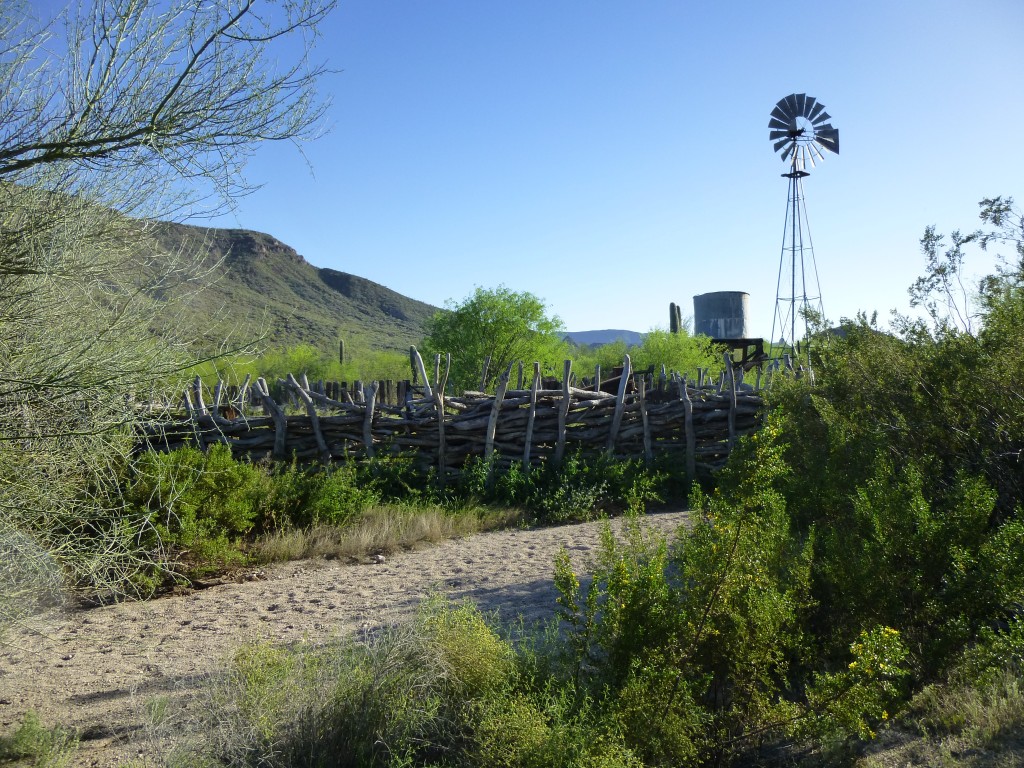 The old corral and windmill