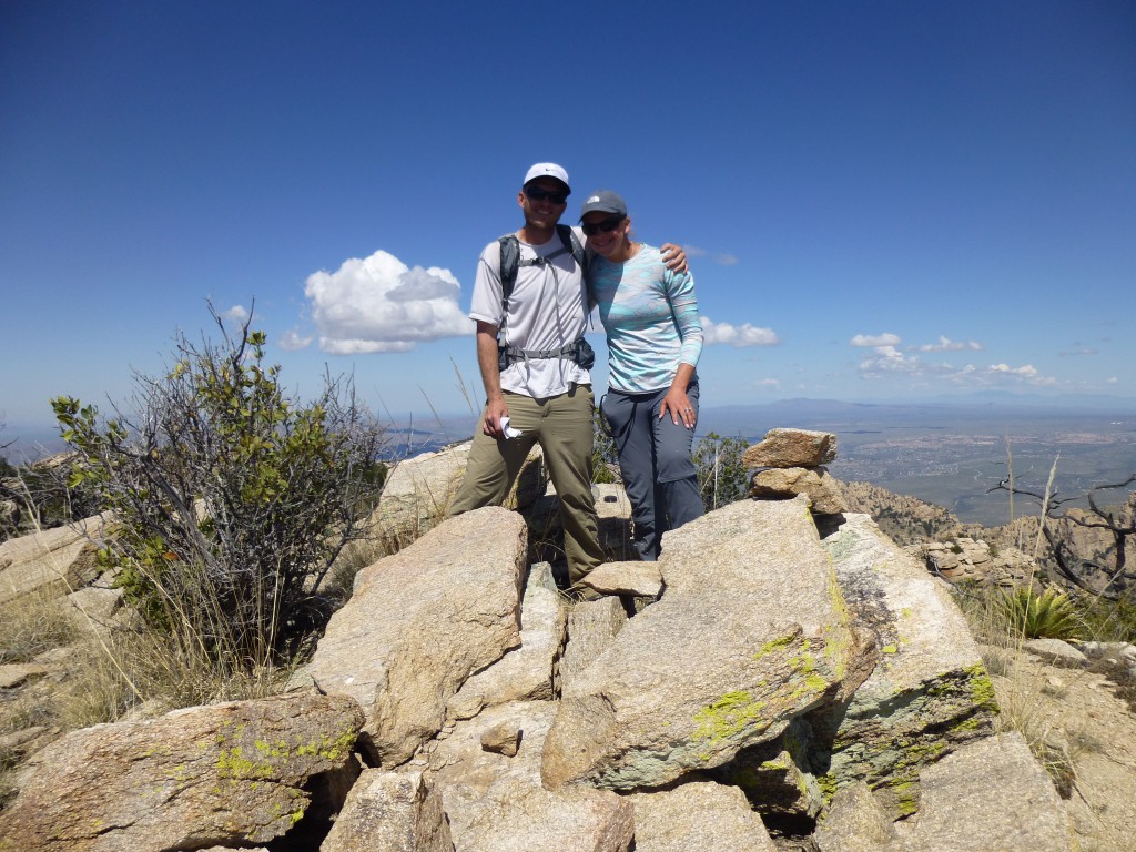 John and Aly Kirk on the summit of Prominent Point