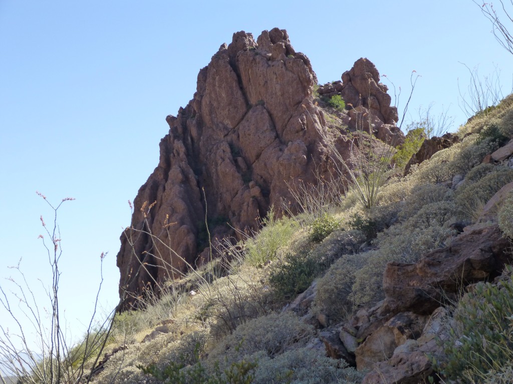 Looking south to the summit of Peak 2900