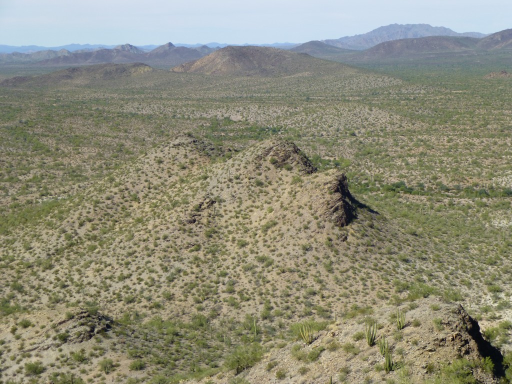 Looking across the desert to Peak 1932