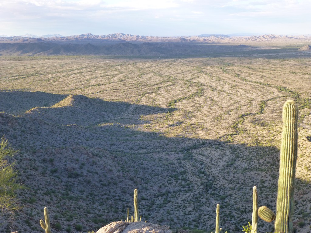 The stretch of desert between my peak and the border