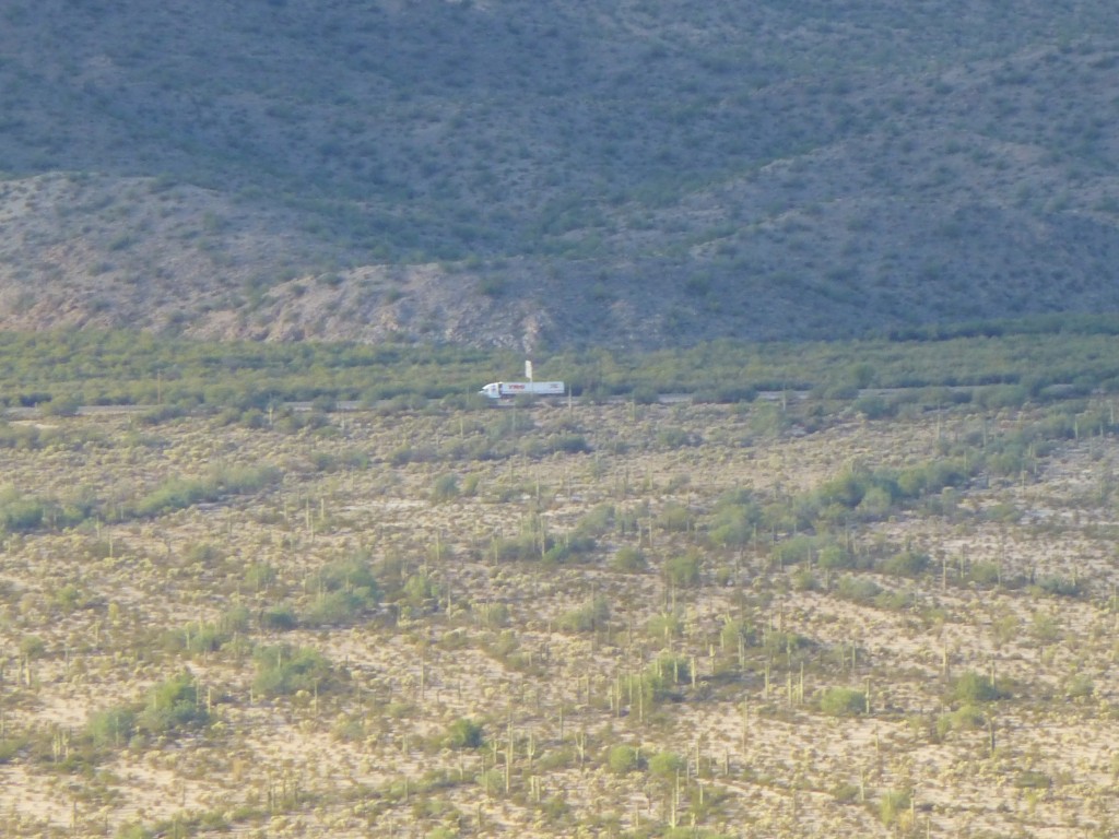 A truck on Highway 2