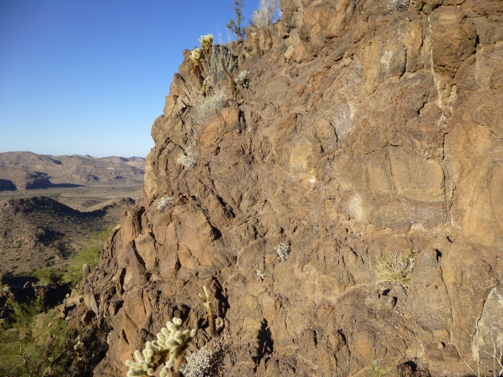 The steep rock on the last bit