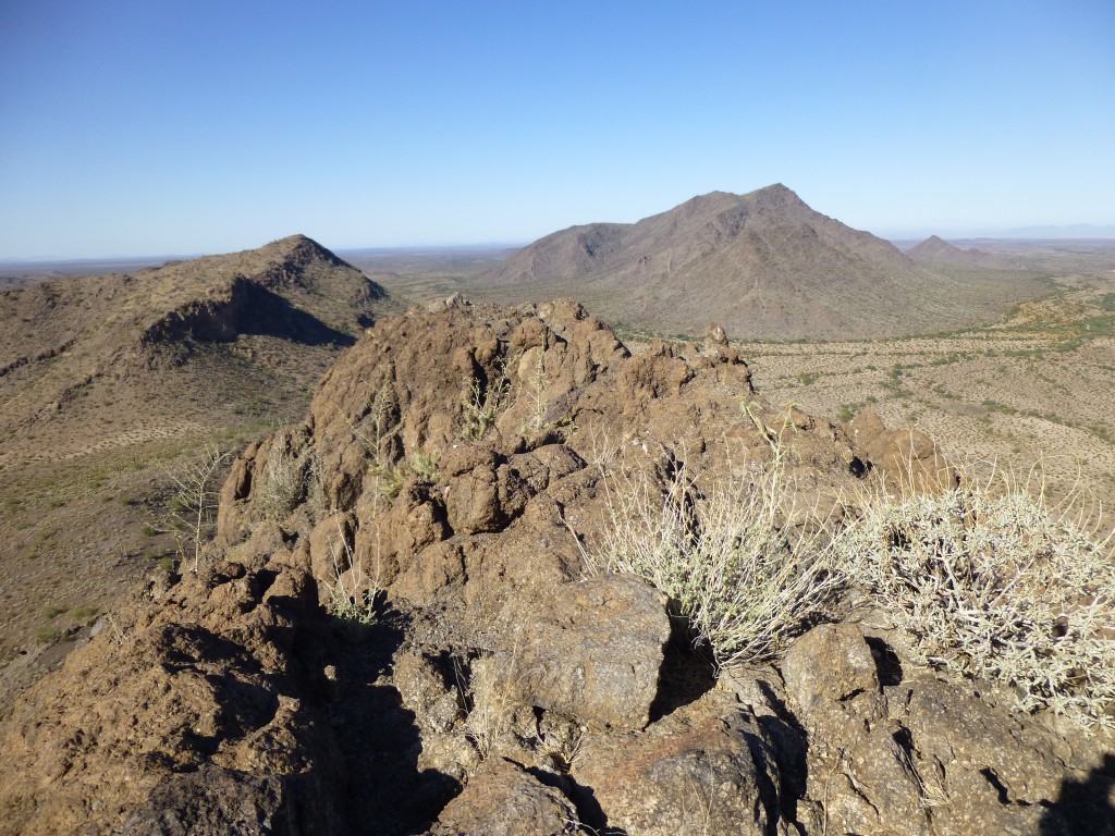 Looking west on the summit of Peak 1911