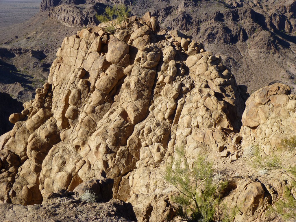 Strange rock near the top