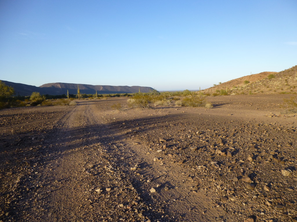 Heading north from Eagle Tank back to our camp in the wash.