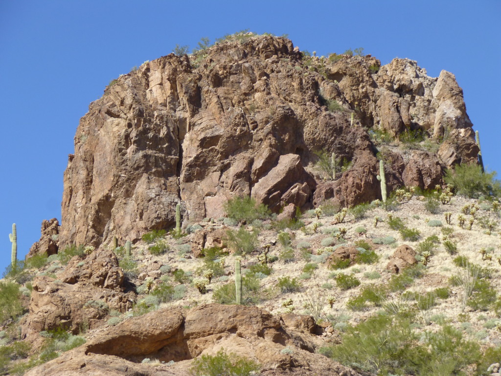 Looking up at the southeast side of Peak 2186