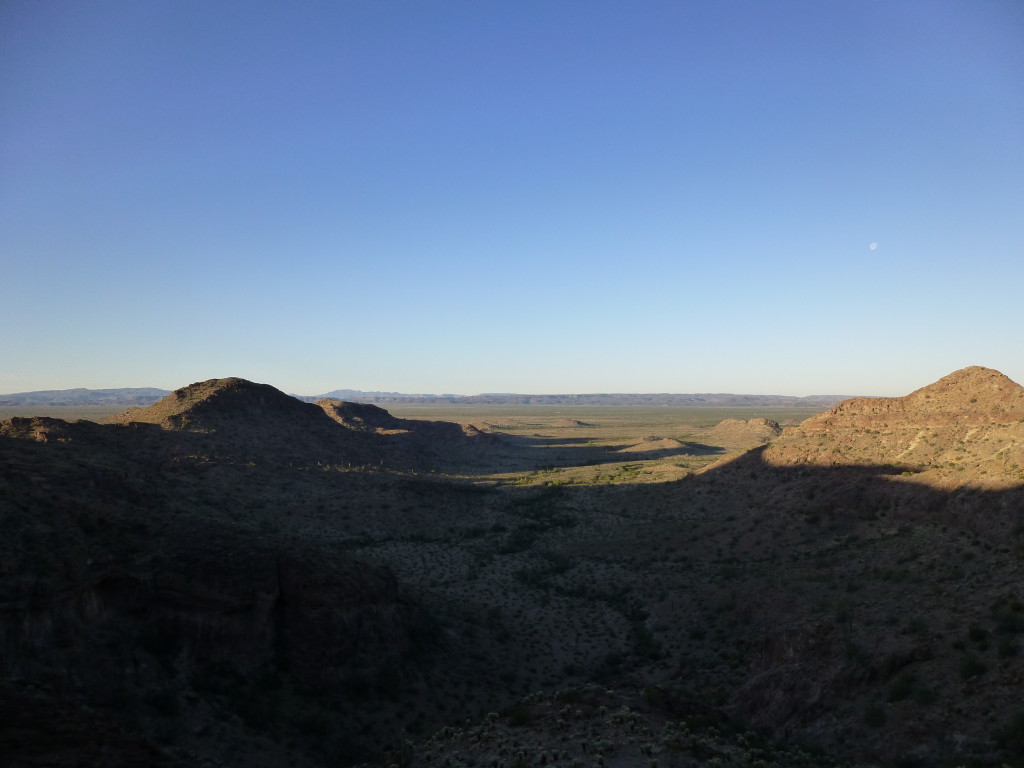 Looking southwest back down the valley.